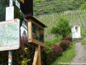 Insektenhotel am Wanderweg.